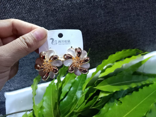 Elegant Floral Statement Earrings
