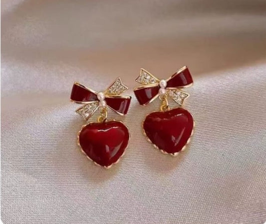 Red cherry earrings