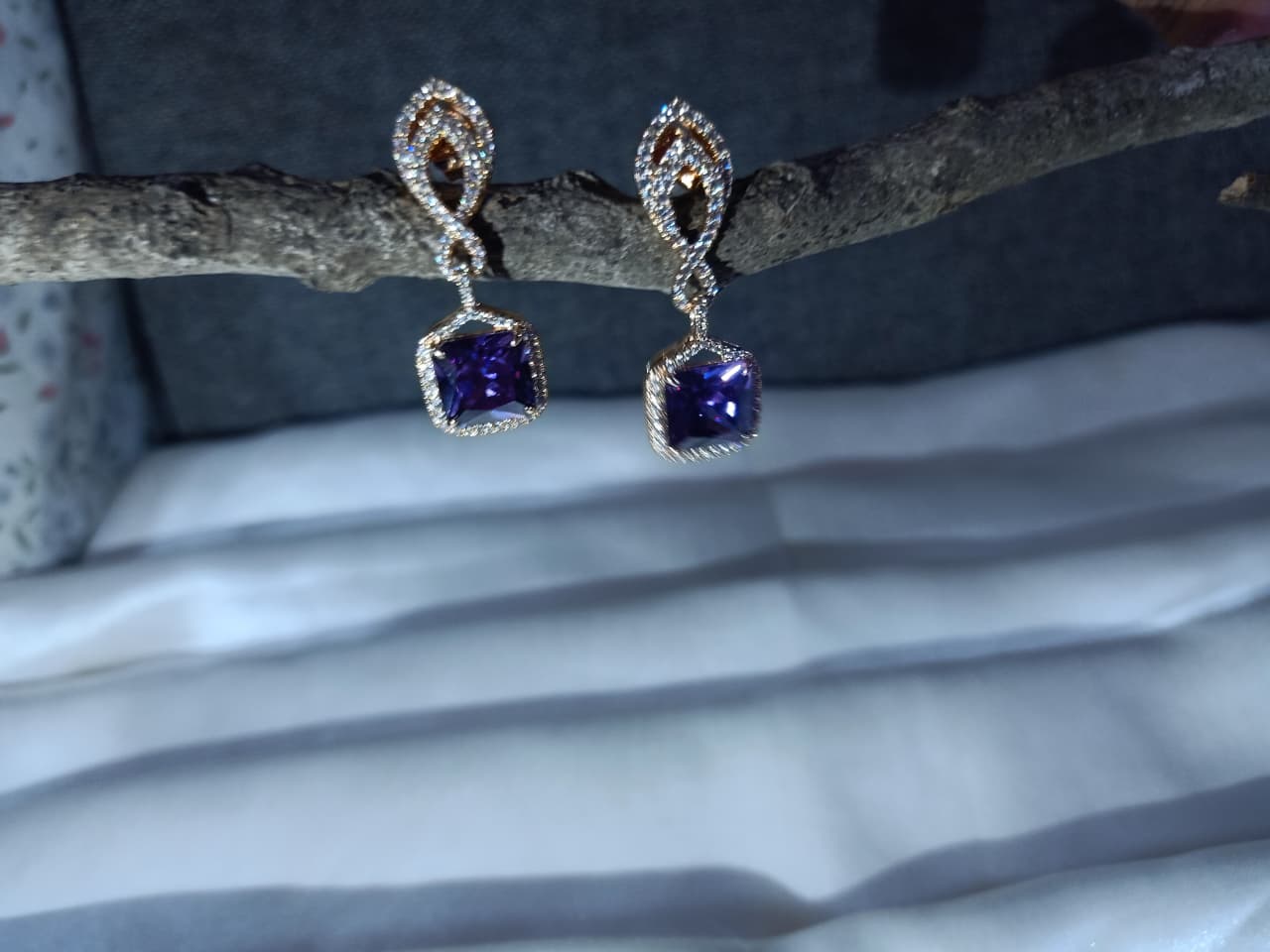 Royal Amethyst Drop Earrings