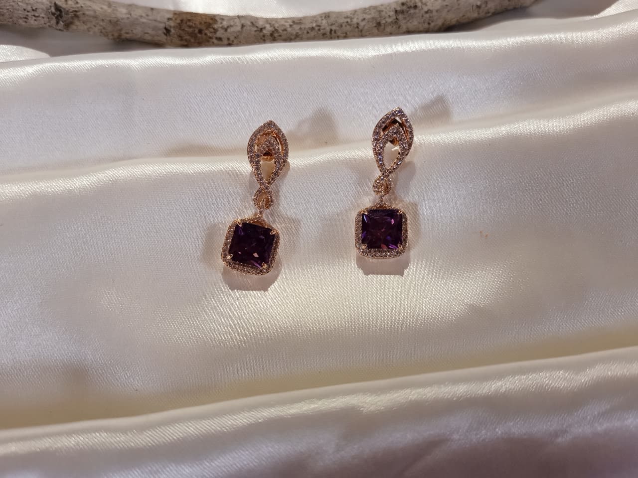 Royal Amethyst Drop Earrings