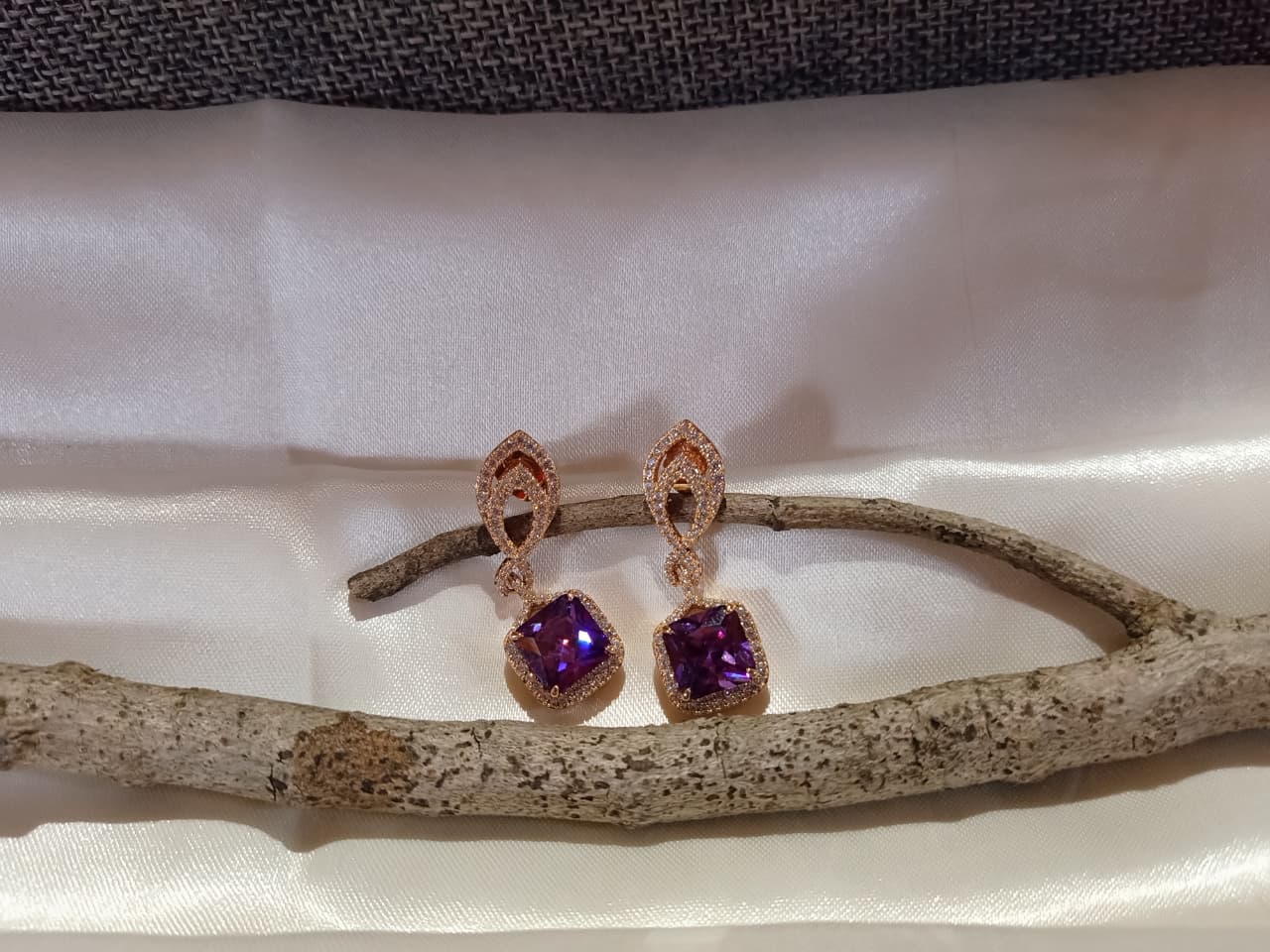 Royal Amethyst Drop Earrings