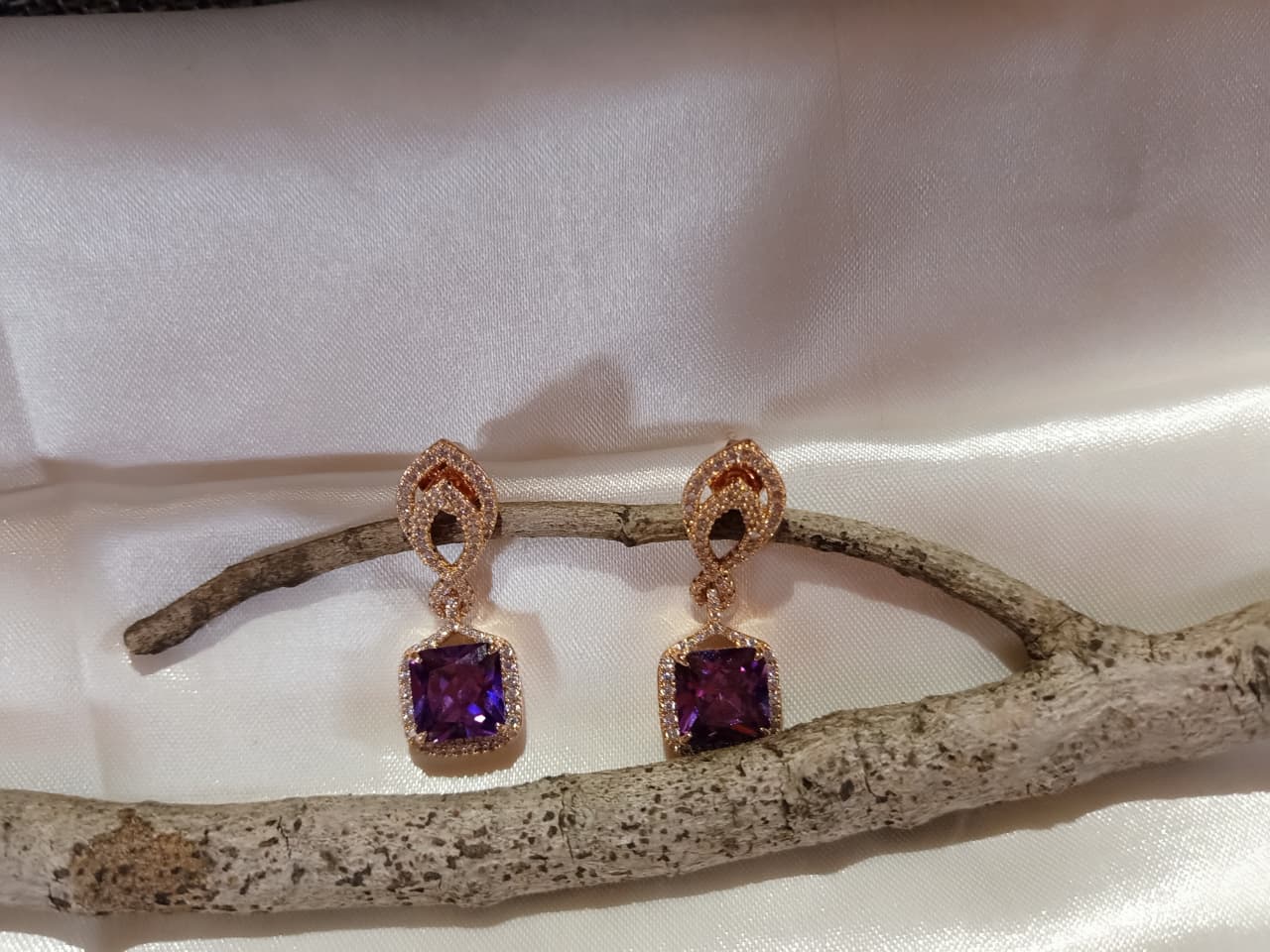 Royal Amethyst Drop Earrings