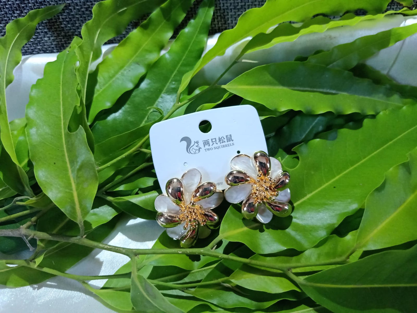 Elegant Floral Statement Earrings